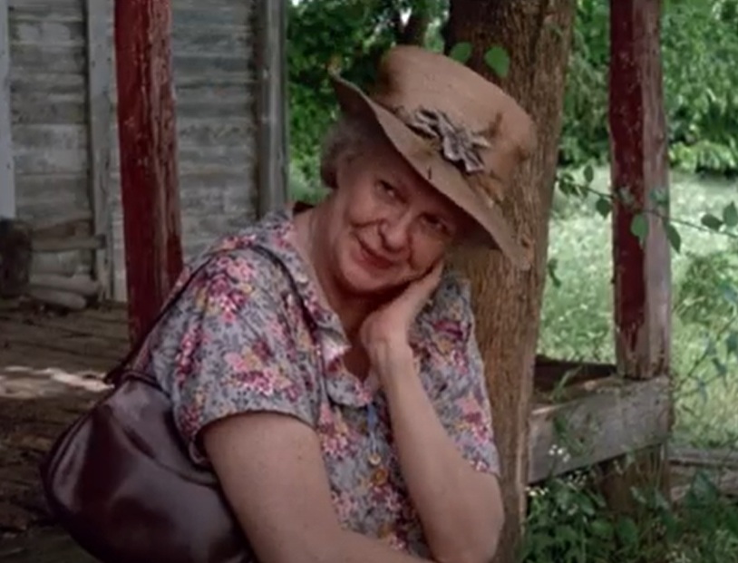 A visually captivating still taken from a pivotal moment in the film The Trip to Bountiful (1985)