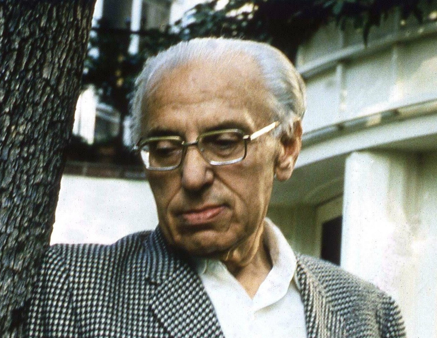 George Cukor in his Garden in Los Angeles California.