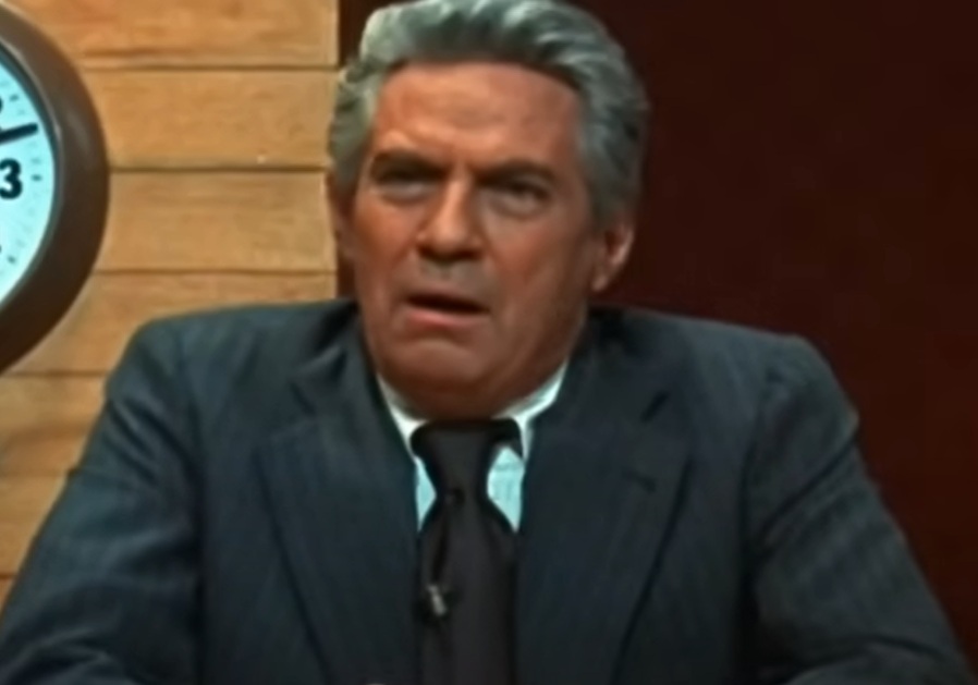 A visually captivating still taken from a pivotal moment in the film Network (1976)