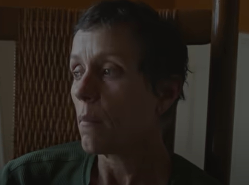 A visually captivating still taken from a pivotal moment in the film Nomadland (2020)