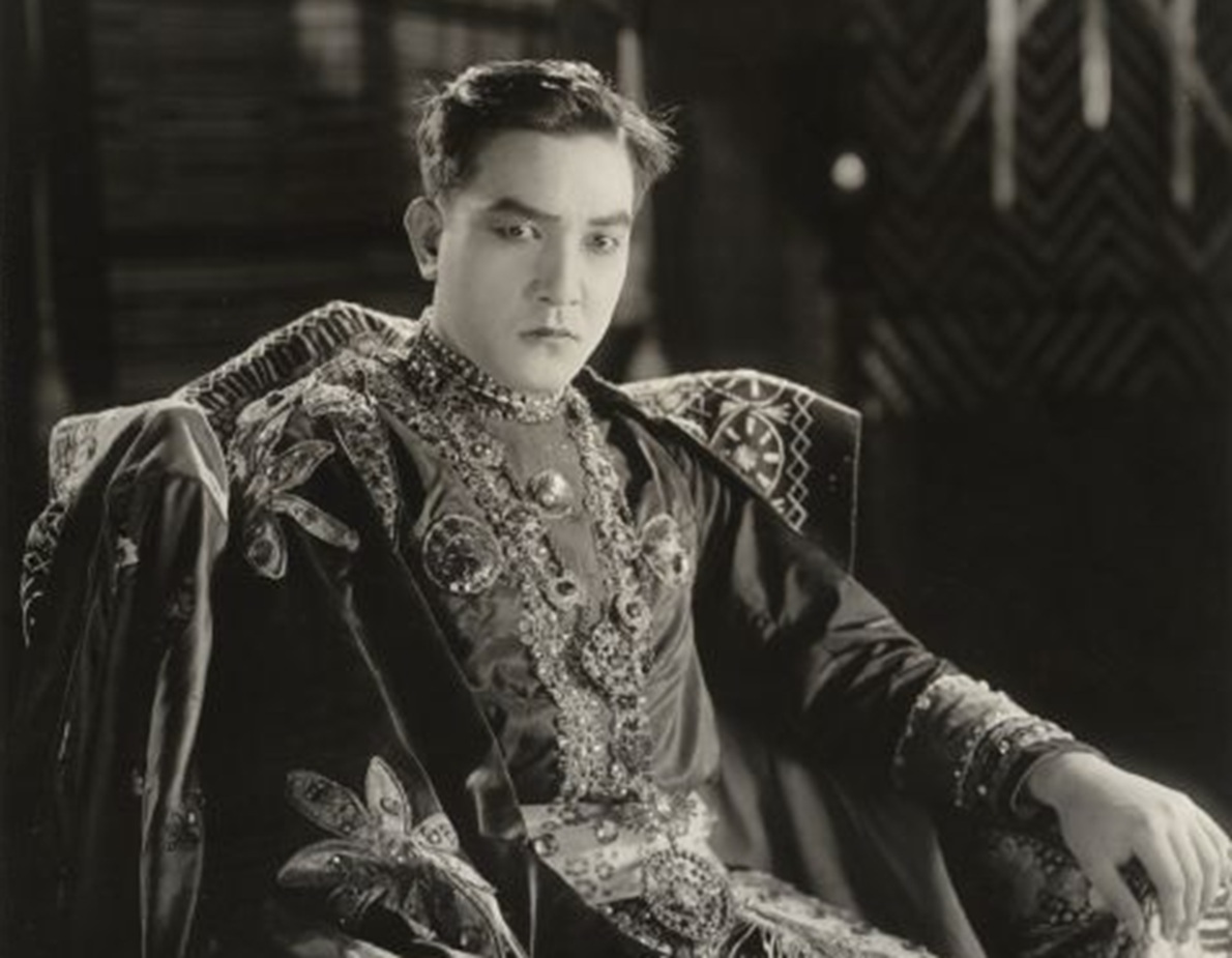 Sessue Hayakawa is costumed as the Prince of the Island of Desire