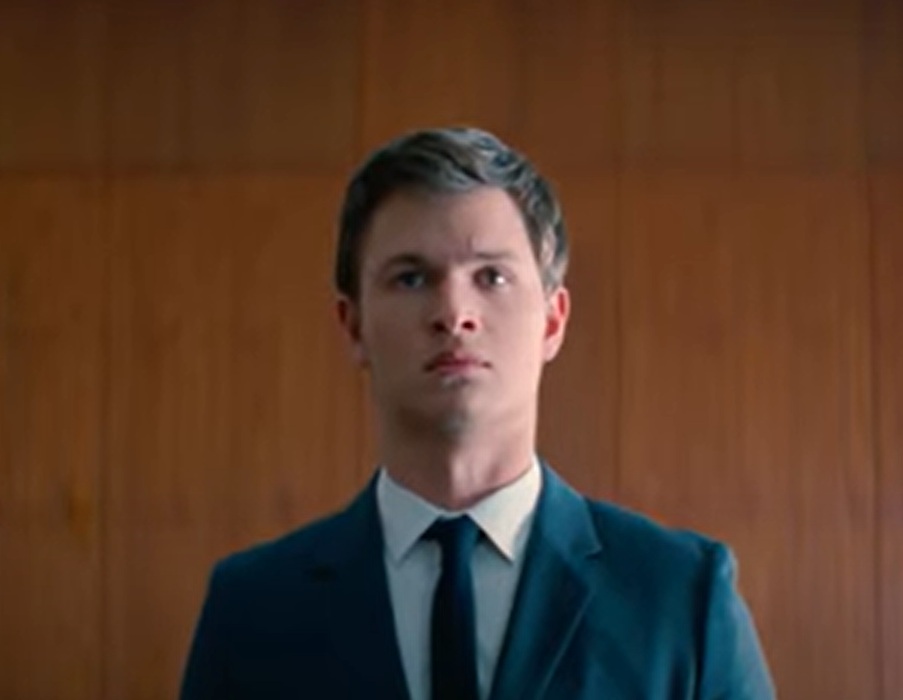 A visually captivating still taken from a pivotal moment in the film Baby Driver (2017)