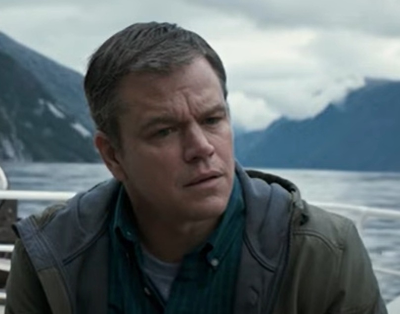 A visually captivating still taken from a pivotal moment in the film Downsizing (2017)