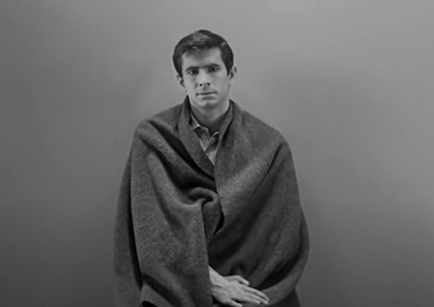 A visually captivating still taken from a pivotal moment in the animated film Psycho (1960)