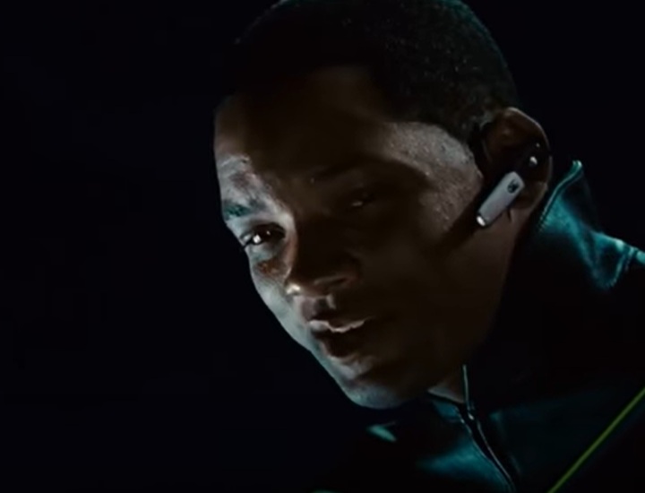 A visually captivating still taken from a pivotal moment in the film Hancock (2008)