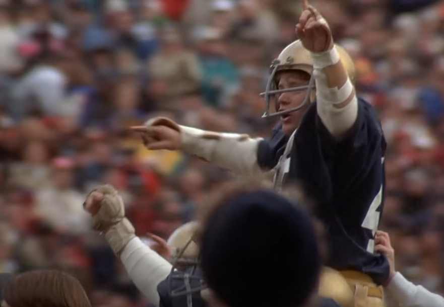 Screenshot of the movie Rudy