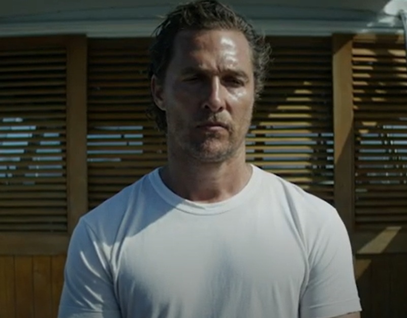 A visually captivating still taken from a pivotal moment in the film Serenity (2019)