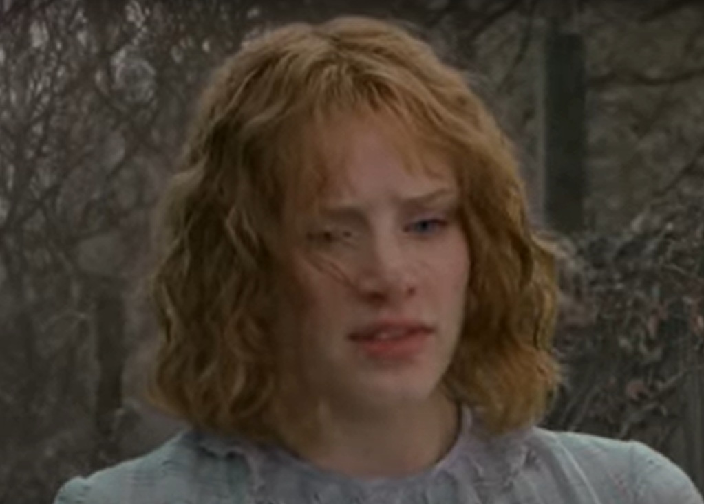 A visually captivating still taken from a pivotal moment in the film The Village (2004)