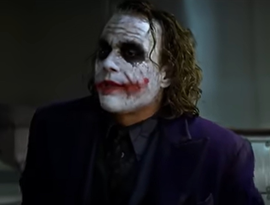 A visually captivating still taken from a pivotal moment in the film The Dark Knight (2008)