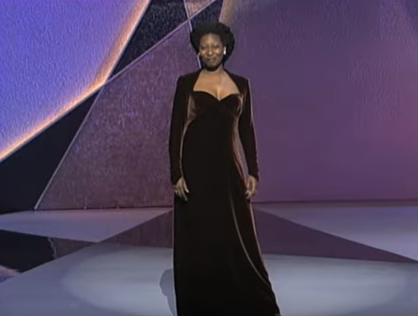 Host Whoopi Goldberg performs onstage during the Annual Academy Awards