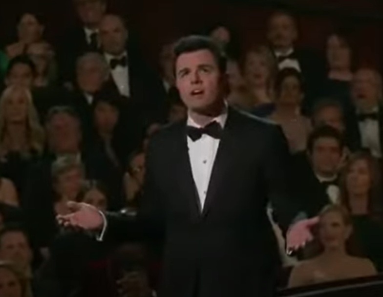 Host Seth MacFarlane performs onstage during the Annual Academy Awards