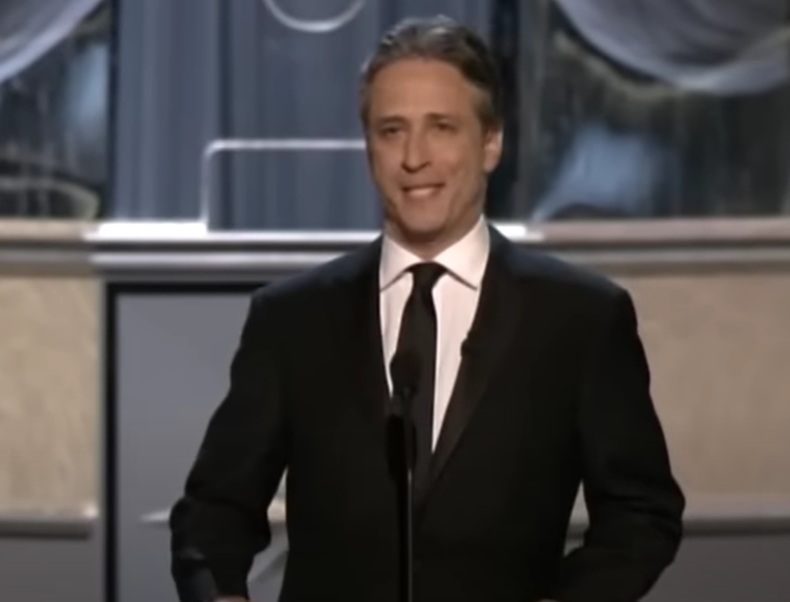 Host Jon Stewart performs onstage during the Annual Academy Awards