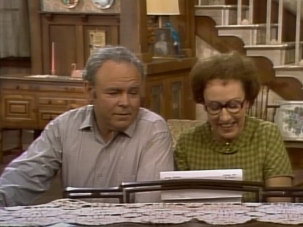 Screenshot from opening credits from TV series - All In The Family (1971-79)