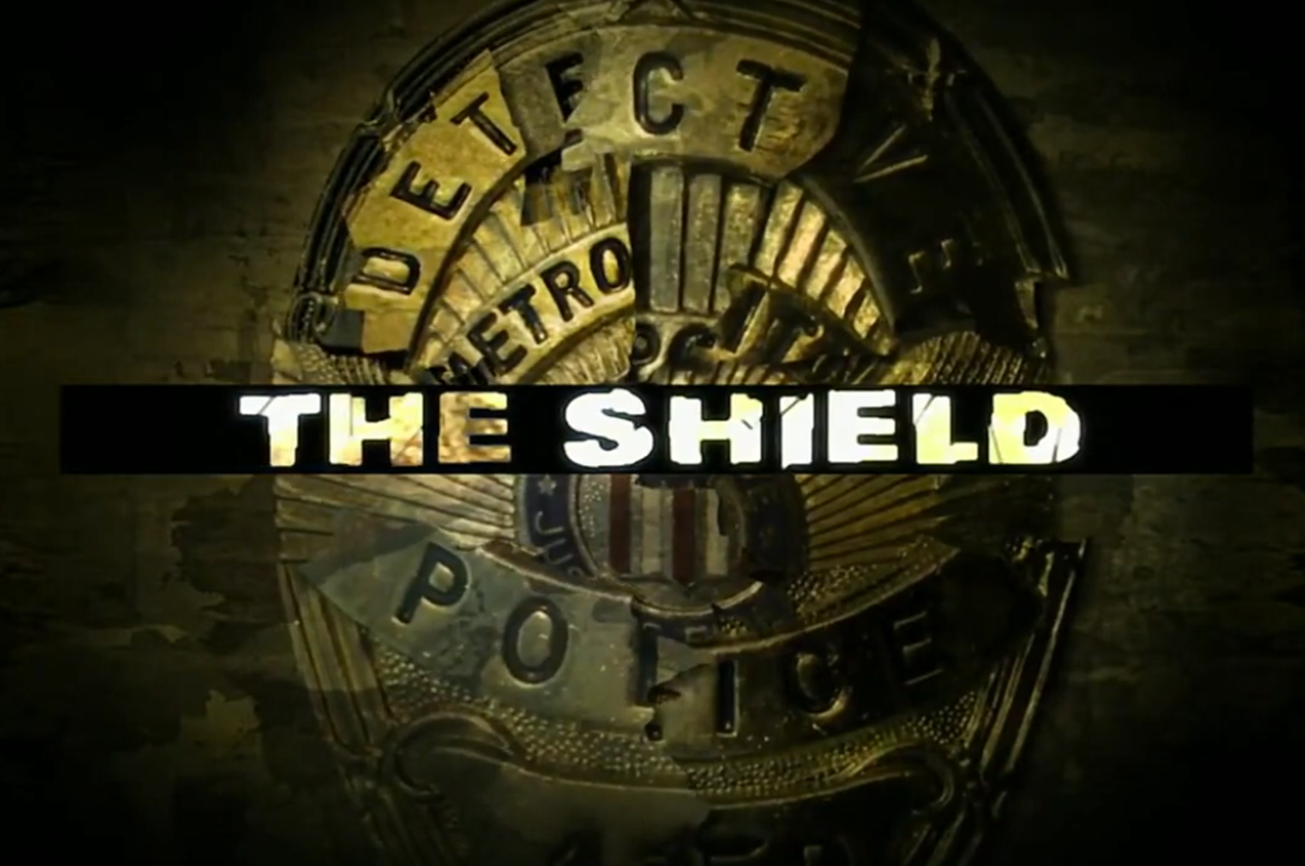 Screenshot from opening credits from TV series - The Shield (2002-08)