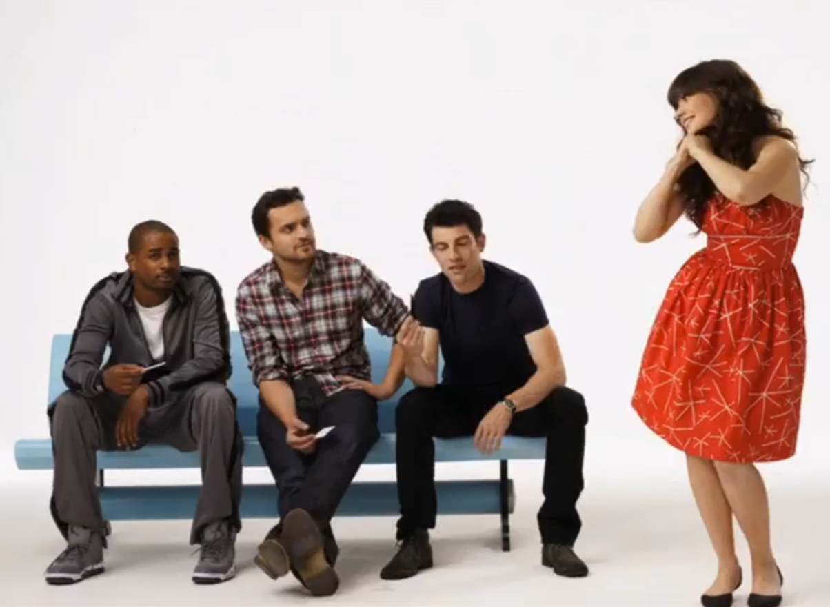 Screenshot from opening credits from TV series - New Girl (2011-18)