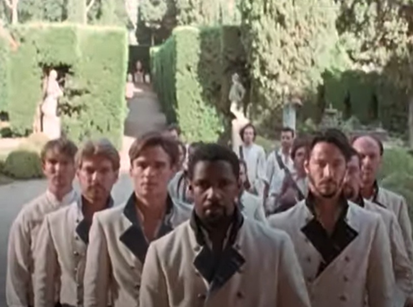 A visually captivating still taken from a pivotal moment in the film Much Ado About Nothing (1993)