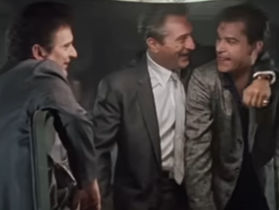 A visually captivating still taken from a pivotal moment in the film Goodfellas (1990)