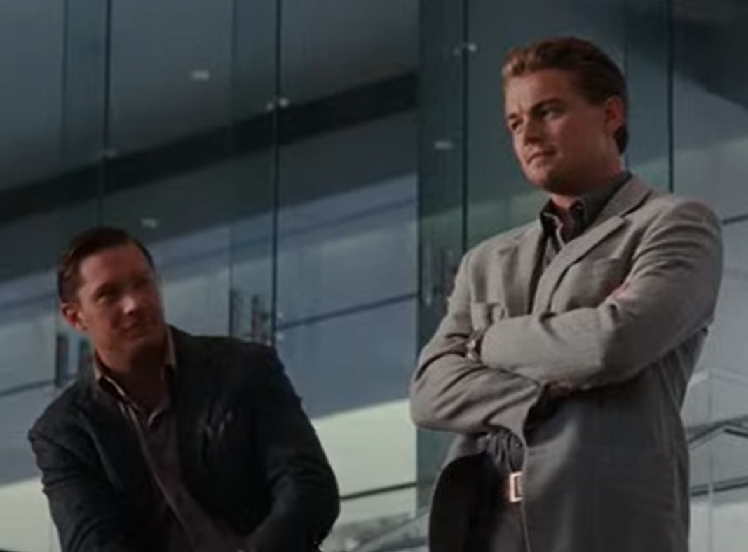 A visually captivating still taken from a pivotal moment in the film Inception (2010)