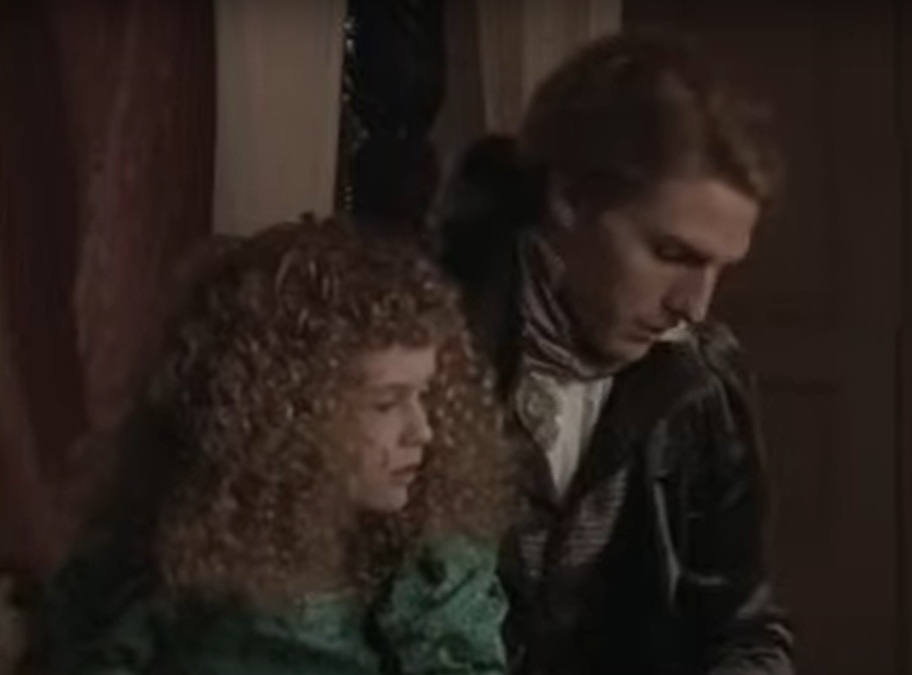 A visually captivating still taken from a pivotal moment in the film Interview with the Vampire (1994)