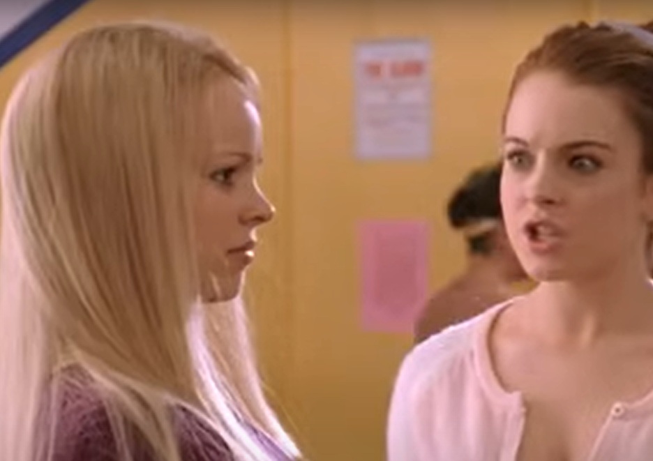 A visually captivating still taken from a pivotal moment in the film Mean Girls (2004)