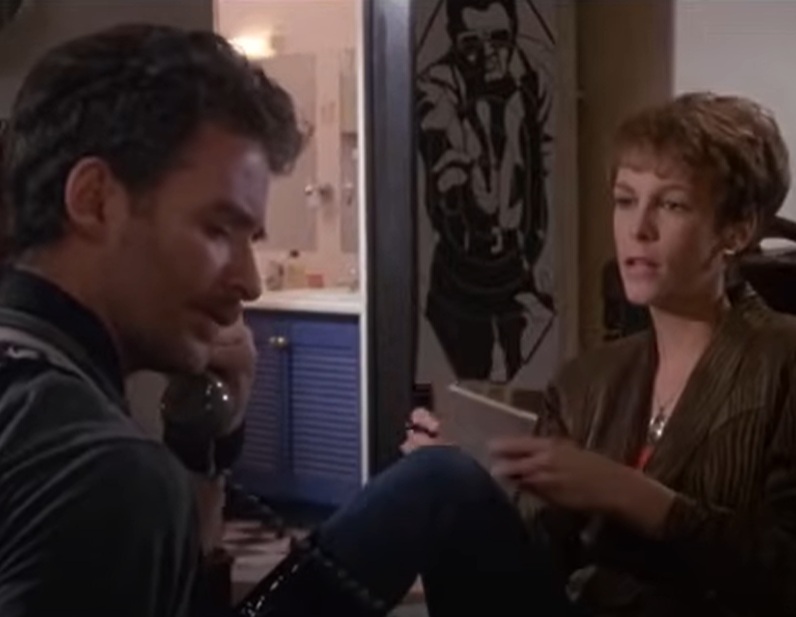 A visually captivating still taken from a pivotal moment in the film A Fish Called Wanda (1988)