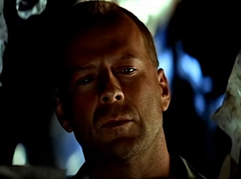 A visually captivating still taken from a pivotal moment in the film Armageddon (1998)