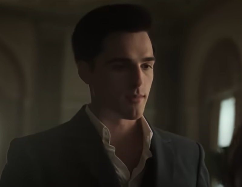 A visually captivating still taken from a pivotal moment in the film Priscilla (2023)