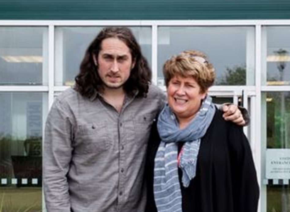 Ross Noble With Clv Headmistress Wendy Heslop