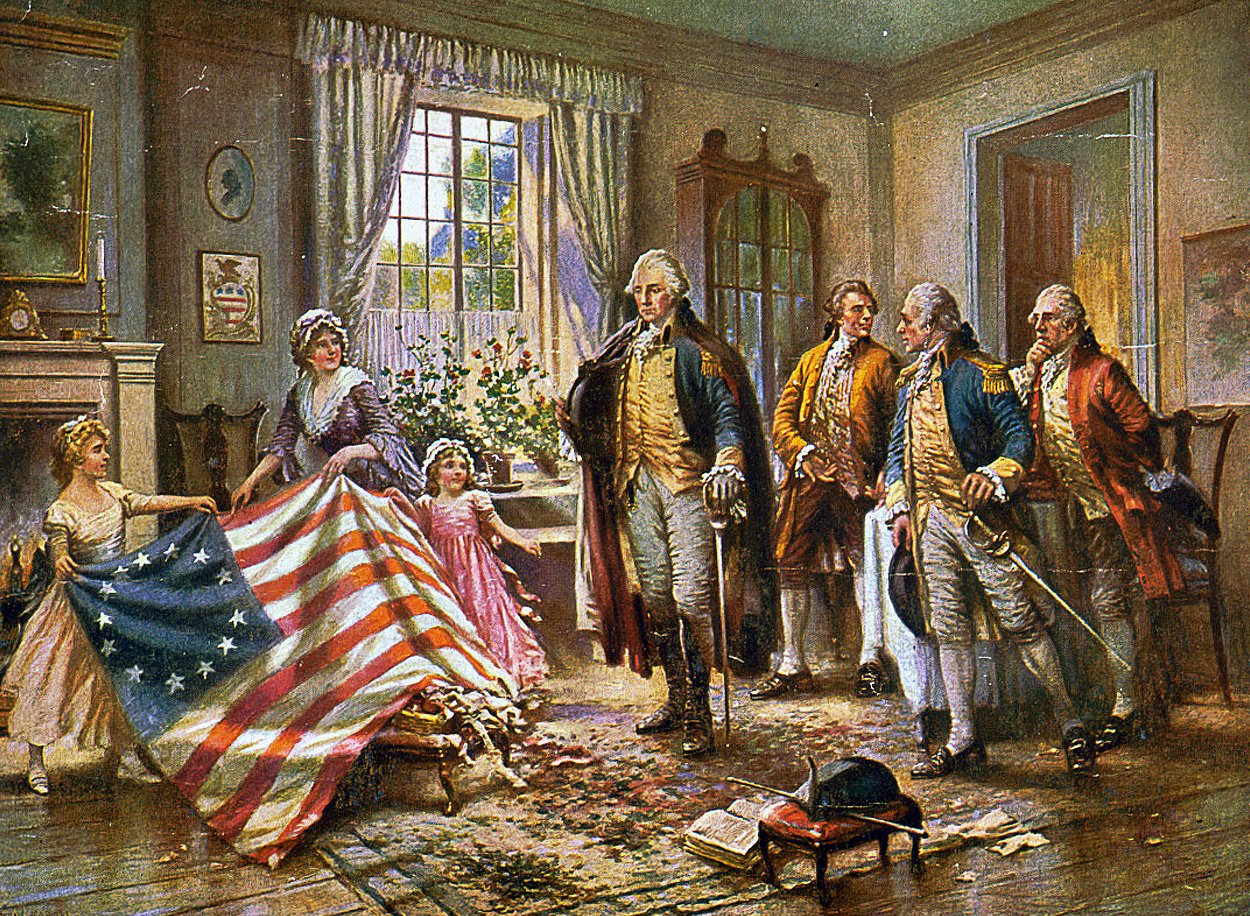 Betsy Ross presenting the 