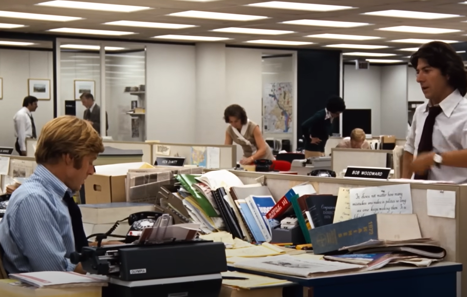 A screenshot of the political thriller All The President’s Men