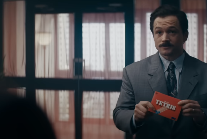 A screenshot of the political thriller Tetris