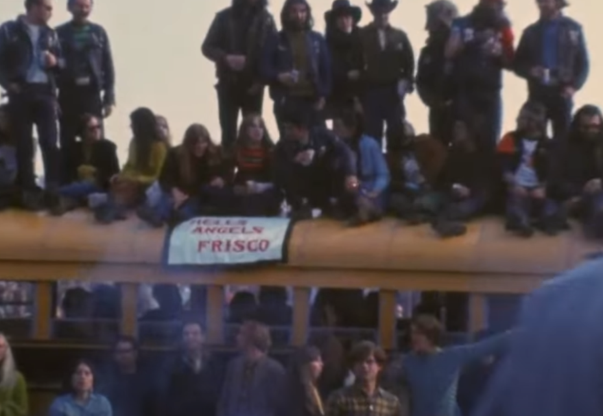 Screenshotof the You Tube video Altamont - The Hells Angels vs The Degenerate Hippy Freaks