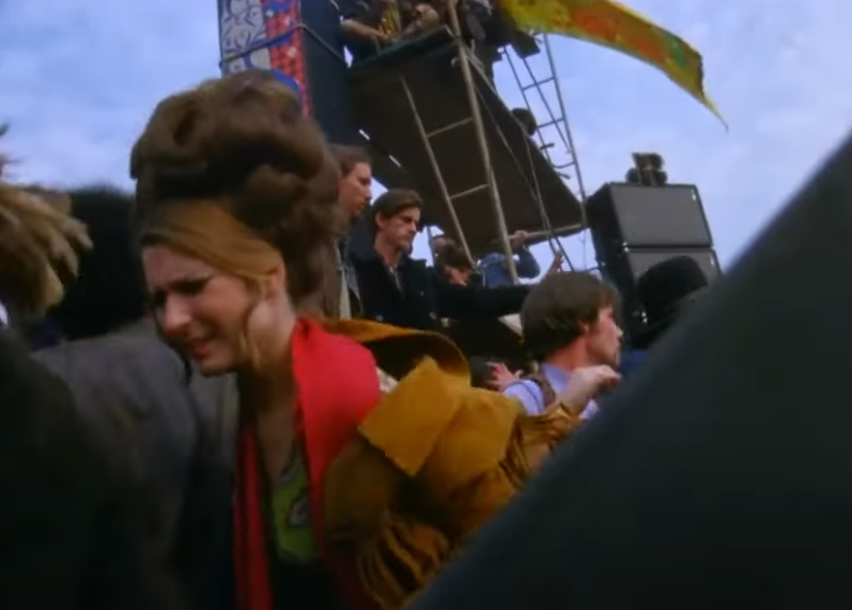 Screenshot of the You Tube video Altamont - The Hells Angels vs The Degenerate Hippy Freaks