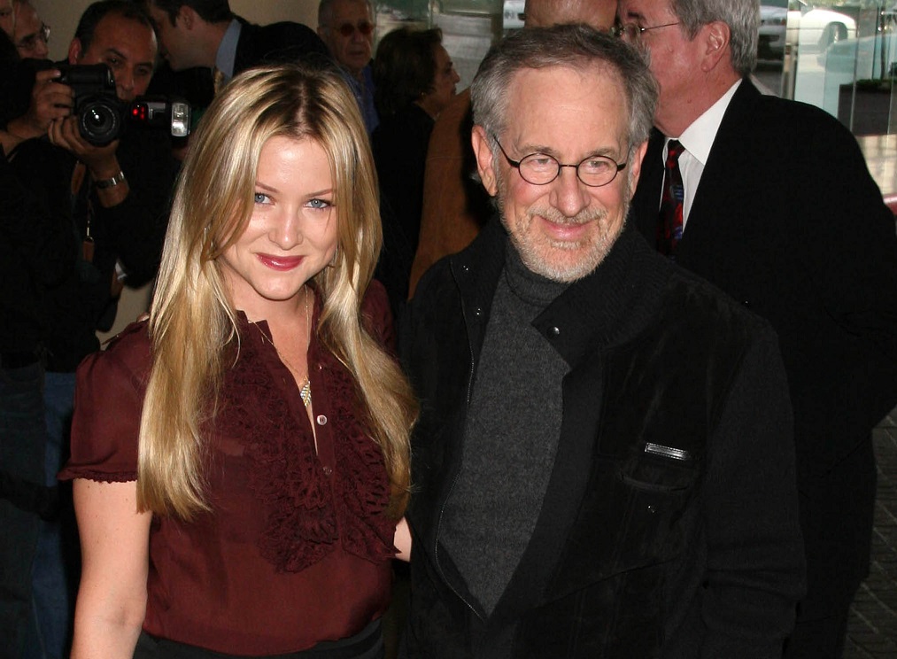 Jessica Capshaw and Steven Spielberg at the luncheon for the nominees of the 79th Annual Academy Awards.