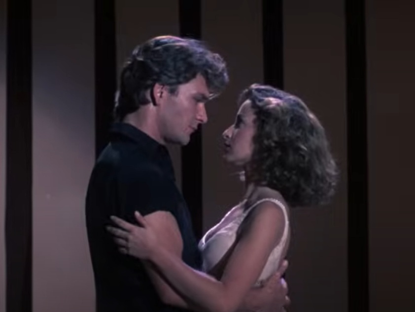 A visually captivating still taken from a pivotal moment in the film Dirty Dancing (1987)