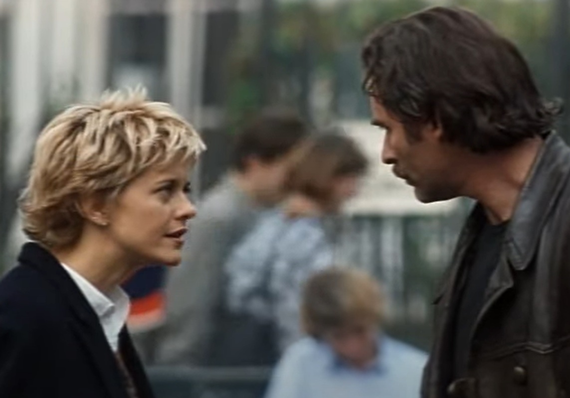 A visually captivating still taken from a pivotal moment in the film French Kiss (1995)