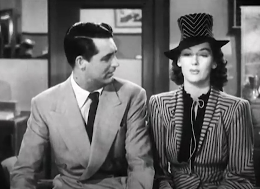 A visually captivating still taken from a pivotal moment in the film His Girl Friday (1940)