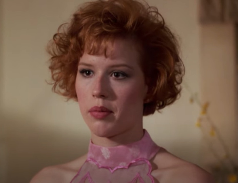 A visually captivating still taken from a pivotal moment in the film Pretty in Pink (1986)