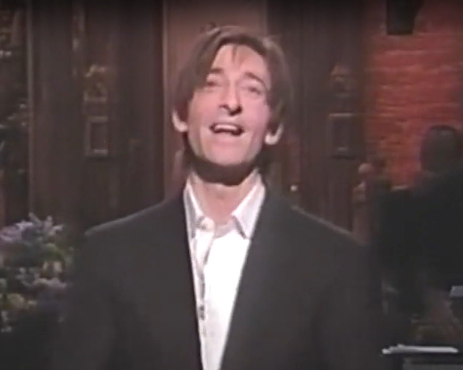 A visually captivating still taken from a pivotal moment in variety show Saturday Night Live (1975-)