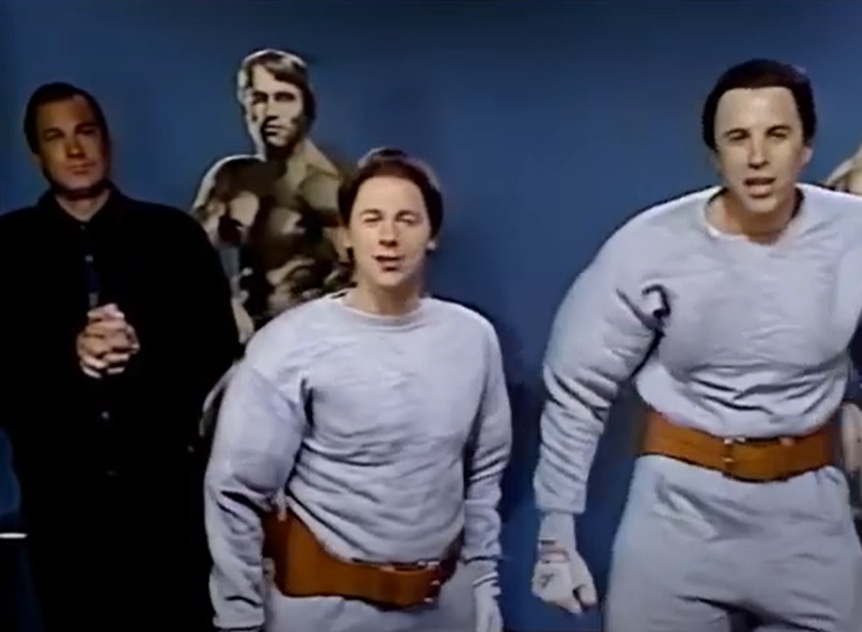 A visually captivating still taken from a pivotal moment in variety show Saturday Night Live (1975-)