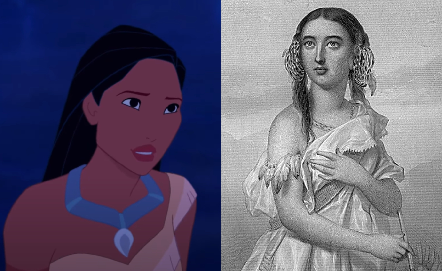 Pocahontas (1995) animated movie, Pocahontas real person