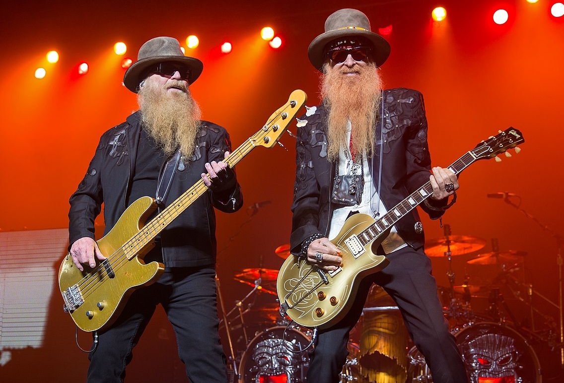 ZZ Top performing at the Majestic Theatre in San Antonio in 2015