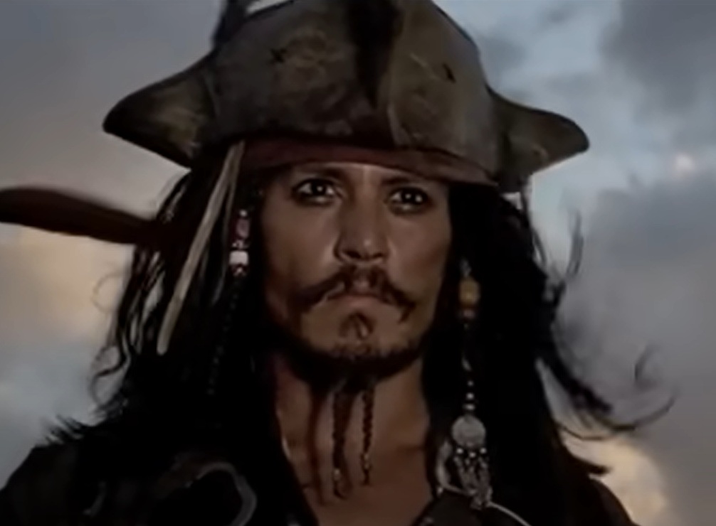 A visually captivating still taken from a pivotal moment in the film Pirates of the Caribbean: The Curse of the Black Pearl (2003)
