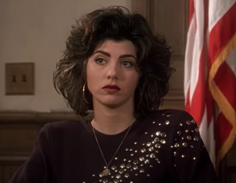A visually captivating still taken from a pivotal moment in the film My Cousin Vinny (1992)