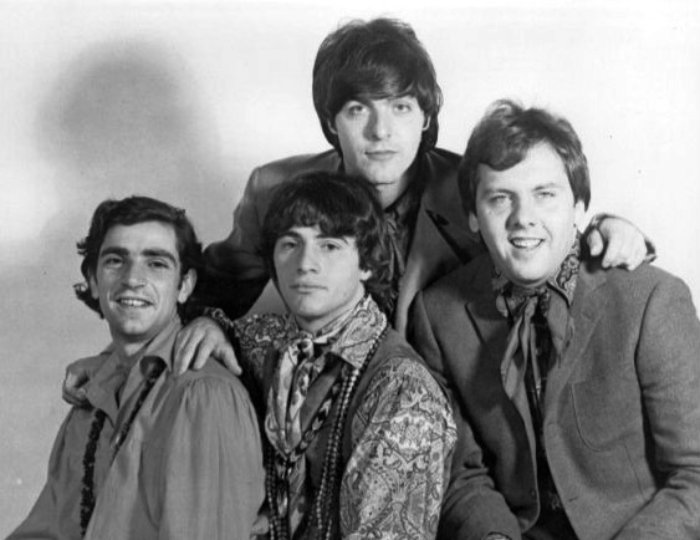Grayscale Portrait Photo of The Rascals in 1969