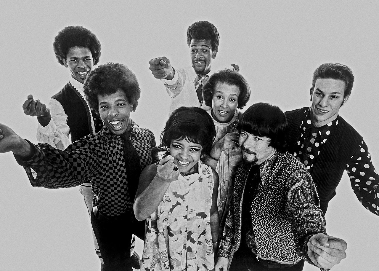 Publicity photo of the American band Sly and the Family Stone