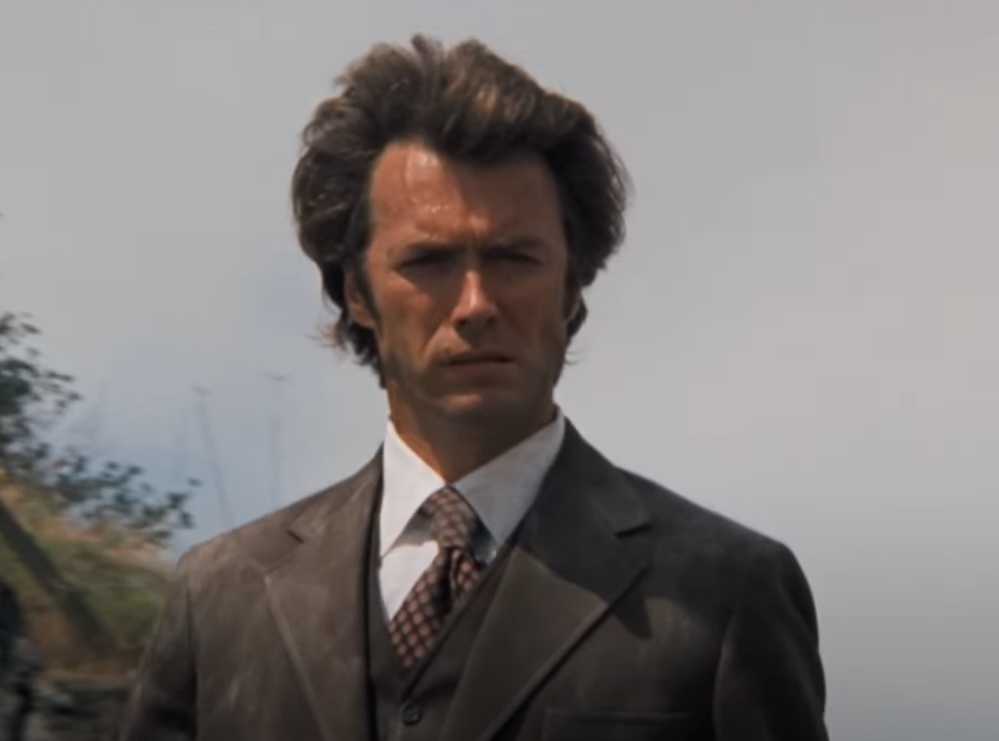 A visually captivating still taken from a pivotal moment in the film Dirty Harry (1971)