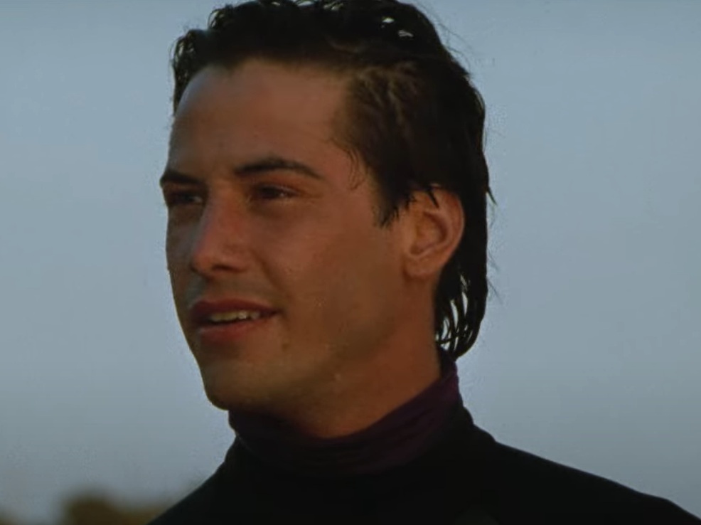 A visually captivating still taken from a pivotal moment in the film Point Break (1991)
