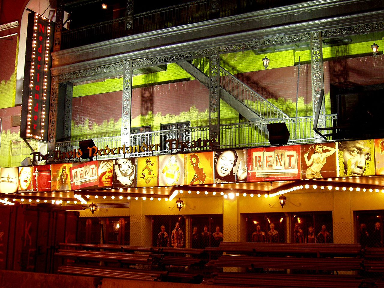 Nederlander Theatre during the run of Rent