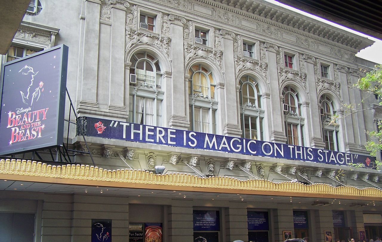 The Beast Logo outside the Lunt-Fontanne Theatre in 2006, in the final years of Beauty and the Beast